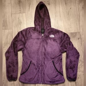 The North Face Fleece Hooded Full Zip Jacket Purple Size S/P